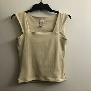 Great camisole style top. Stretchy material/ great quality